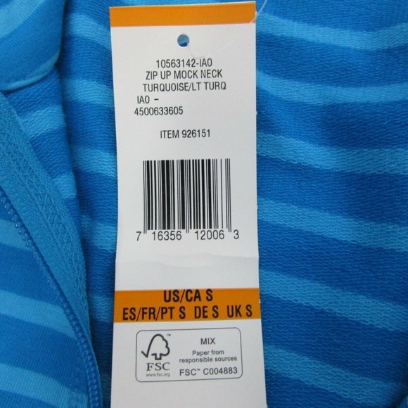 Jones New York Women's Full Zip Mock Neck Jacket Turquoise - Picture 3 of 5